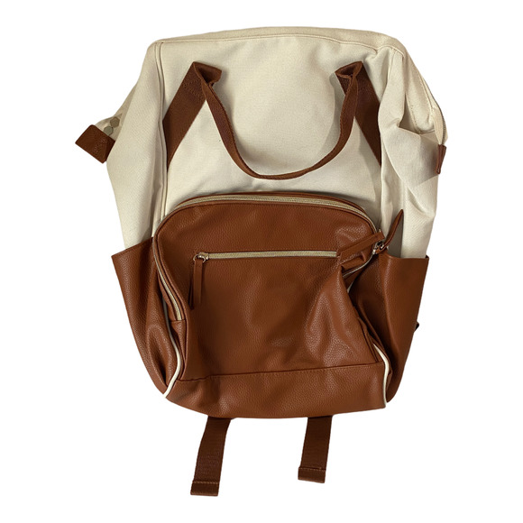 Path travel Handbags - Path Travel 17" Backpack Ivory & Tan